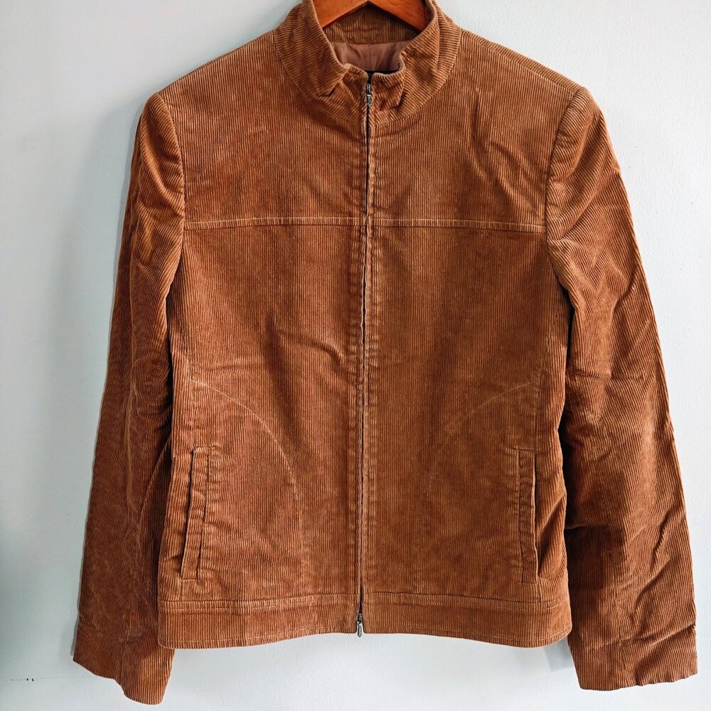 Lafayette 148 New York Women's Chestnut Brown Corduroy Zip Jacket - Picture 8 of 12